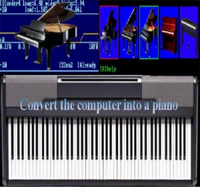 Convert the computer into a piano