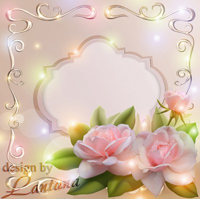Psd исходник - Чудесный розовый туман на лепестках прекрасной розы